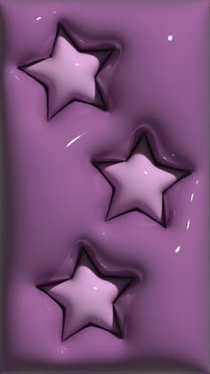 three white stars on a purple background