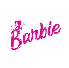 the word barbie written in pink ink