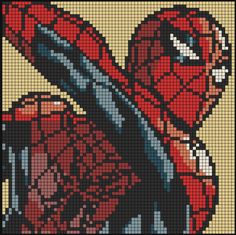 a cross stitch image of deadpool