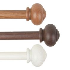 the different types of wooden handles and knobs for doors with names on each side