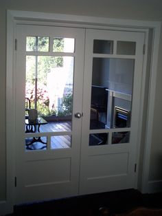 an open door leading to a patio area