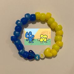 Kandi Bracelet Ideas, Blue Kandi, Book Bfdi, 4x Bfb, Bracelets Kandi, Pulseras Kandi, Kandi Inspo, Diy Kandi Bracelets, Four X