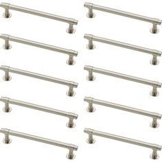 six pairs of stainless steel cabinet handles and knobs, set of 8 by home depot