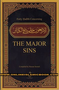 the major sin's book, forty hadith concernings in english and arabic