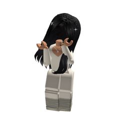 a lego figurine that is sitting on top of a block with her arms outstretched