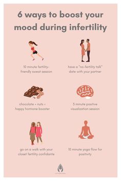 a poster with the words 6 ways to boost your mood during inferitity