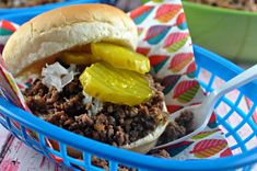 a close up of a sandwich in a basket