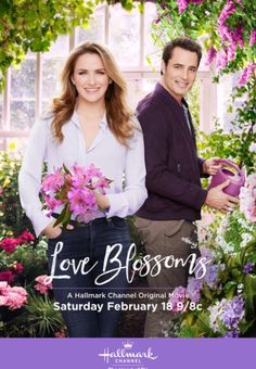 the poster for love lessons with two people standing in front of flowers