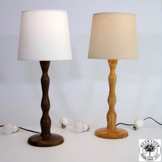 SPECIAL 45% OFF HOLIDAY SPECIAL.  Use promo code LAMPS45 at checkout and receive 45% when you buy two lamp bases with shades.    DESCRIPTION: One of my best selling lamps, at a reasonable price for a handmade natural hardwood item, this curvy 24" tall handcrafted table lamp is made from solid locally sourced Pennsylvania black walnut or oak hardwood. Hand turned in my Chester County PA workshop, hardwood lamp base has a 15.5" tall slender organic spline shaped post with 7" wide flange base.  Sol La Apartment, Mcm Home, Linen Lampshade, Oak Hardwood, Handmade Lighting, Perfect Gift For Him, Beautiful Lamp, Lamp Base, Black Walnut