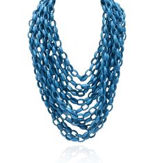 Elevate your jewelry collection with this stunning blue resin chain necklace, a versatile statement piece that effortlessly enhances any outfit. Lightweight and easy to wear, it’s perfect for filling in a neckline or layering over a turtleneck. With a shortest strand length of 15 inches and the longest at 21 inches, this necklace can be adjusted for the perfect fit with an additional 3-inch extender. Its eye-catching design and vibrant color make it a must-have accessory for adding a pop of styl Resin Chain, Stocking Fillers For Him, Wood Bead Necklace, Stocking Fillers For Her, Forever Jewelry, Jewelry Ring Box, Long Pendant, Watch Necklace, Multi Strand