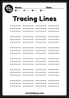 a worksheet for teaching lines