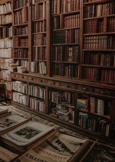 an old library filled with lots of books