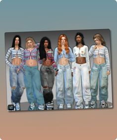 Sims 4 Clothing CC: Outfits For Teens And Young Adults Baggy Jeans Sims 4 Cc, Sims 4 Baggy Jeans Cc, Sims 4 Cc Baggy Jeans, Baggy Ripped Jeans, Sims 4 Cc Download, Ripped Mom Jeans, Baggy Clothes, Jean Large