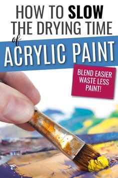 paint brush with yellow paint on a wooden pallet full of various colors of paint Acrylic Palette, Paint With Acrylics, Learn Acrylic Painting, Acrylic Paint Mediums, Abc Art, Art Painting Tools, Acrylic Artists, Canvas Painting Tutorials, Acrylic Painting Tips