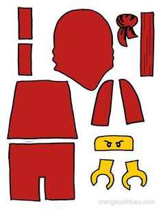 the paper doll is wearing red clothes