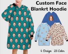 🎀Need to prepare a warm and cozy gift? Try one of our soft, high quality blanket hoodies that can be used at parties as well as in everyday life. We have four sizes of blanket hoodies for men, women, big kids, and little kids, allowing you to customize a unique and fun gift for the family! 🎁This can be done as a Christmas gift, a birthday gift, an anniversary gift, a fun gift for her/him anytime you want! 🛒How to Order: 1. Choose design and item. 2. Add to cart and pay. 3. Send us customized Hoodie Blankets, Throw Blanket Hoodie, Cute Hoodie Blanket, Custom Blankets Fir Teens, Blanket Hoodie Pink, Family Blanket, She & Him, Cozy Gift, Photo Blanket