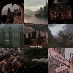 hogwart's castle collage from harry potter