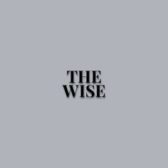 the wise logo on a gray background with black letters that read'the wise '