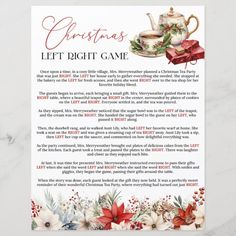 a christmas letter from the left right game