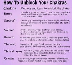 How To Unblock Chakras, Chakra Healing Meditation, Chakra Health, The Crystals, Chakra Affirmations, Spiritual Journals, Energy Healing Reiki, Energy Healing Spirituality, Chakra Yoga