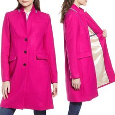 Bright Pink, No Defects. Pet/Smoke Free House. House Sold, Home Free, Bright Pink, J Crew, Size 4, Jackets & Coats, Jackets For Women, Pet, Pink