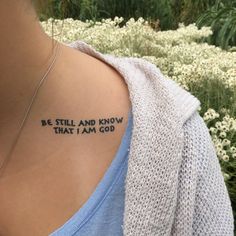 Be still and know that I am God Manifestation Tattoo Temporary Tattoos Conscious Ink Tyler The Creator Inspired Tattoos, Be Still And Know That I Am God Tattoo, God Manifestation, Ink Manifestation, Manifestation Tattoo, Underarm Tattoo, Small Quote Tattoos, Western Tattoos, God Tattoos