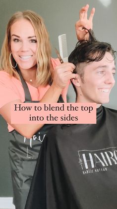 The Haircut Box | Ashlie Sutton | It's all about connecting those guides. Find your side guide and your top guide and connect them. I know this is a tricky part of this… | Instagram Haircut Tutorials, Cut Hair At Home, Boy Haircuts Short, Comb Over Haircut, Clipper Cut, The Haircut, Long Hair Tips