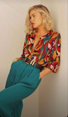 Look 80s, Outfit Chic, Mode Vintage, Colourful Outfits, Outfit Casual, Looks Vintage, Work Fashion