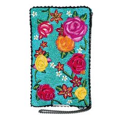 Flower Girl Beaded Crossbody Phone Bag – Mary Frances Accessories Native Beadwork, Beaded Purses