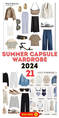 21 Top Summer Capsule Wardrobe 2024 Ideas: Office to Travel Chic Capsule Summer Wardrobe 2024, Summer Capsule Wardrobe 2024, Minimal Summer Outfits, Travel Capsule Wardrobe Summer, Europe Summer Outfits, Capsule Wardrobe Casual, Match Outfits, Travel Chic, Capsule Wardrobe Essentials