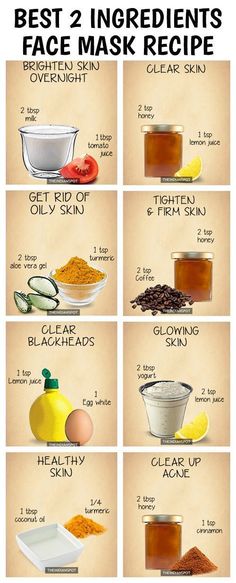 10 Amazing 2 ingredients all natural homemade face masks: