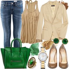 Outfit With Green Purse, Green Bag Outfit Summer, Luxury Green Bag For Spring, Green Bag With Gold-tone Hardware For Everyday, Classic Green Bag With Gold-tone Hardware, Revamp Wardrobe, Green Shoulder Bag With Gold-tone Hardware