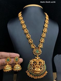 Lakshmi Haram, Necklace Set Indian Bridal Jewelry, Gold Lockets, Small Earrings Gold, Wedding Jewelry Sets Bridal Jewellery, Pendant Designs