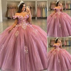 Big Dresses Princesses, Sweet 16 Ball Gown, Sweet 16 Ball, Hat Jewelry, Quinceanera Dresses Pink, Big Dresses, Workwear Brands, Pink 3d, Veil Wedding