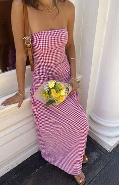 Angela Red Gingham Maxi Dress – Beginning Boutique US Birthday Picnic Theme, Picnic Theme, Casual Sundress, 60's Dress, Brunch Date, Beginning Boutique, Red Gingham, Versatile Dresses, Gingham Dress