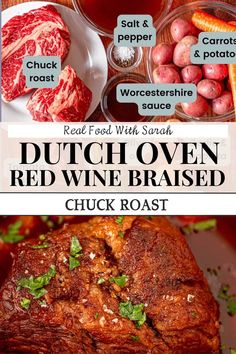 the recipe for dutch oven red wine braised chuck roast