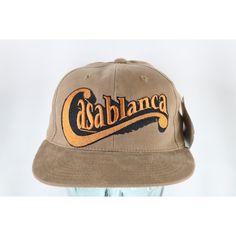 Nos Vintage 90s American Needle Movie Classics Casablanca Snapback Hat Brown Mens Hat New With Tags Adjustable Cotton Blend Brown Check Out My Other Items In My Store! Brown Hat Bin Retro White Fitted Hat With Curved Brim, Vintage Short Brim Hat For Streetwear, Vintage White Baseball Cap With Curved Brim, White Retro Adjustable Fitted Hat, White Adjustable Retro Fitted Hat, Vintage White Fitted Hat With Curved Brim, Vintage White Flat Brim Hat, White Vintage Fitted Hat With Curved Brim, Vintage White Trucker Hat With Curved Brim