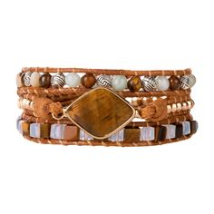 PRICES MAY VARY. Material:tiger eye,crystal Size: Wrap around wrist 3 times, adjustable closer with loops,20" length with additional 3 closures Bohemian style all year round! this is a good gift to your friends, or girlfriend, boyfriend, Mom, Dad, grandmother, granddaughter, sister etc.it is also a gift for yourself or makes a great gift for a birthday, graduation, anniversaries, valentine's day Mother's Day, quinceanera etc. Handmade and unique design, gorgeous multicolored beads are perfectly Sweating Too Much, Grandmother Granddaughter, Crystal Amethyst, Tiger Eye Crystal, Beaded Leaf, Leaf Bracelet, Bead Charm Bracelet, Chic Jewelry, Leather Wrap Bracelet