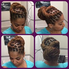 Quick Bun, Braids And Twists, Bun Style, Locs Styles, Twisted Hair, Dreads Girl