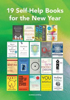 a book cover with the words 19 self help books for the new year