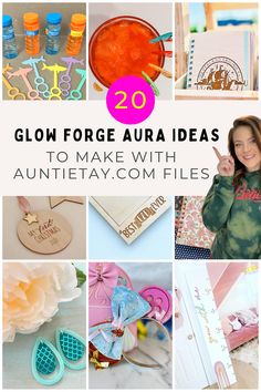 collage of photos with text that reads, glow force aura ideas to make with autitay com files