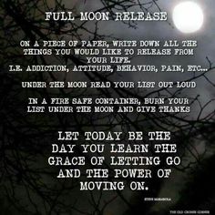 Full Moon Release, Moon Witch, Witch Spell, Moon Cycles