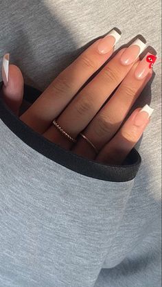 Evil Eye Nails, Simple Gel Nails, Girly Acrylic Nails, Basic Nails, Classy Acrylic Nails, Short Square Acrylic Nails, Red Nail, Acrylic Nails Coffin Short, Pink Acrylic Nails