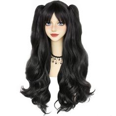 PRICES MAY VARY. ♥♥【Real Design of Wig as Same as the Anime Character】:All Style of our Black Cosplay Wig Ponytail is Designed by Our Professional Cosplayer & Designer. We Have over 10 Years Design Experience & Cooperated with Comic Con ♥♥【Adjustable Cap Size for All Head Circumference】: Long Black Wig Ponytail is Designed with 2 adjustable straps , 2 Hooks & Soft Breathable Material Structure.Adjust Blue Wig with Ponytail Size from Small to Medium to Large.No Worry about Size. ♥♥【Easily Styled Wig 2 Ponytails, 2 Ponytails, Pigtail Wig, Black Cosplay Wig, Black Cosplay, Party Wig, Ponytail Wig, Anime Wigs, Halloween Costume Party