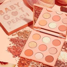 Colourpop Eyeshadow, Peach Palette, Peach Eyeshadow, Colourpop Cosmetics, Just Peachy, Peachy Pink, Makeup Palette, Shadow Palette