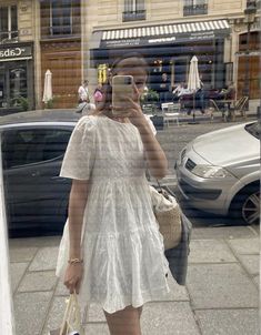 White Dress Outfit Aesthetic, Modest Summer Outfits, Looks Style, Spring Summer Outfits, Spring Outfit, Pretty Dresses, Fashion Inspo Outfits, Cute Dresses, Stylish Outfits