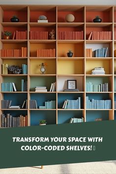 a book shelf filled with lots of books