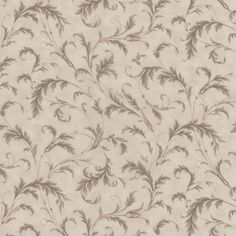 a beige wallpaper with leaves and vines on it