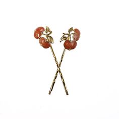 "These Vintage Enamel Cherries Bobby Pins are elegant and unique, and will go with any women's accessory collection. Made in Austria in the late 1970s. Feel whimsical and beautiful as soon as you put them in your hair! These bobby pins are extremely popular among vintage enthusiasts and admirers. Sold in a pair of two! Features: - Made in Austria - Authentic Vintage - Designed with Beautiful Shimmering Enamel Dimensions: - 2.25\" x .75\"" Cheap Vintage Pins, Nice Clothing, Hair Brooch, Tortoise Shell Hair, Bobby Pin Hairstyles, Birthday Wishlist, Vintage Clip, Hair Stuff, Dream Jewelry