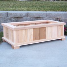 Rectangular Patio Planter Planter Box Rectangular Planter Box, Planter Box Plans, Deck Table, Cedar Planter Box, Work Benches, Cedar Lumber, Cedar Planters, Garden Planter Boxes, Diy Planter Box